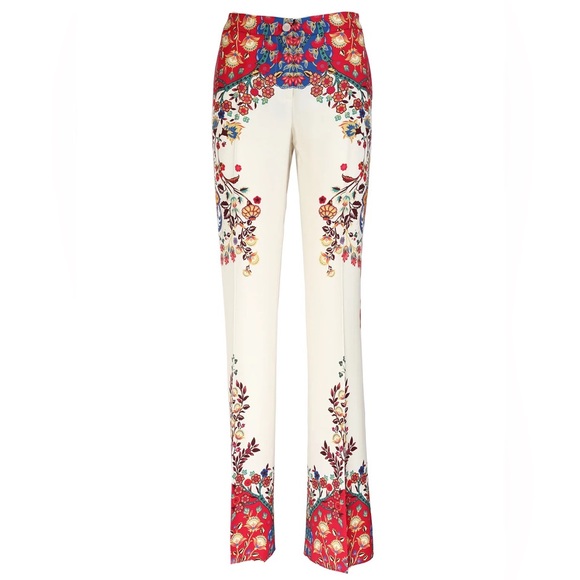 Etro High-Rise Bianco Printed Pants - Italian Designer - Picture 4 of 6